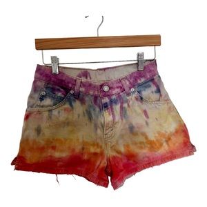 Levi’s Tie-Dye Rainbow Denim Shorts